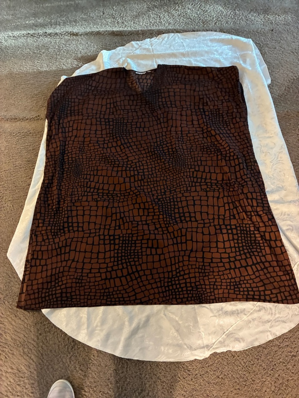 Joan Rivers Brown and Black Patterned abstract LP